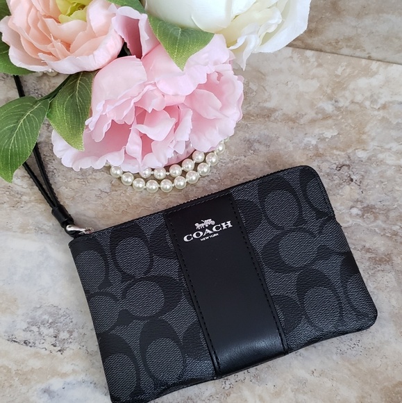 Coach • Monogram Corner Zip Wristlet - Picture 1 of 7